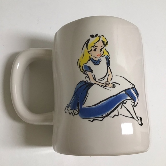 NEW Rae Dunn Artisan Disney Alice In Wonderland Mug Double Sided Alice Sitting - Picture 6 of 14